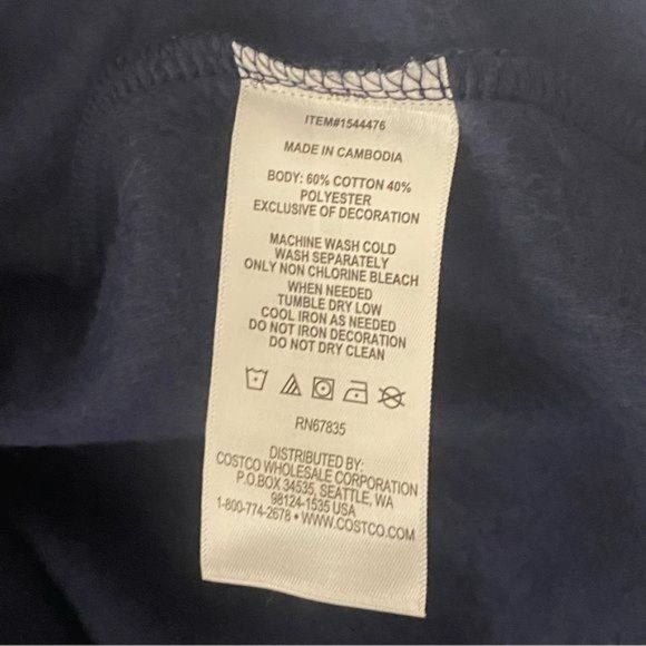 NAUTICA Ladies Fleece Lined Pullover Sweater‎ Hoodie Navy Color Size XL - Picture 9 of 12